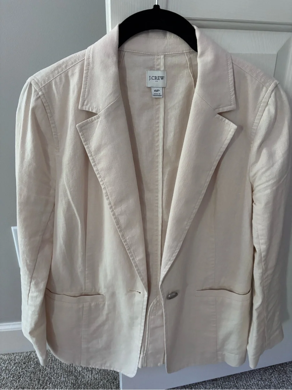 J. Crew Womens PETITE Linen blend Blazer Jacket - Picture 1 of 9